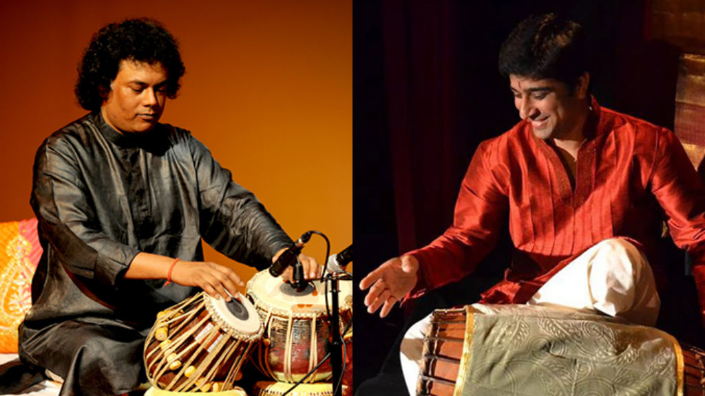 An image showing two feature artistes performing at Rhythm Utsav 2019.